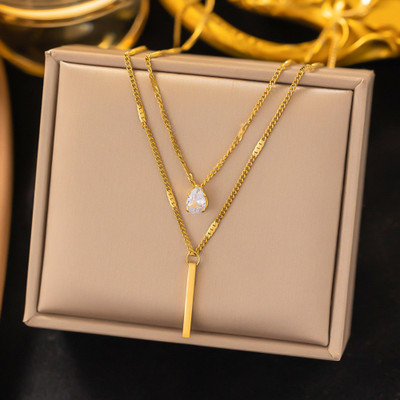 MYKI Lovesome Stainless Steel Necklace For Women & Girls Gold-plated Plated Stainless Steel Necklace