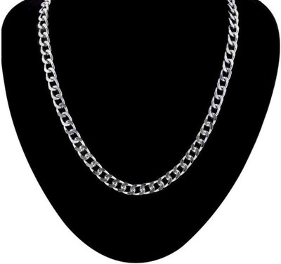 Syfer Platinum Plated Silver Chain for Men and Women Silver Plated Stainless Steel Chain