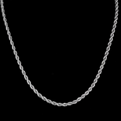 Fashion Frill Silver Plated Stainless Steel Chain