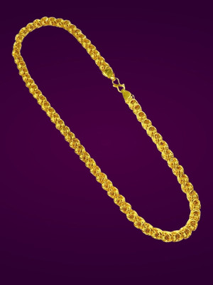 RKB SALES 1gm gold plated High Quality Indian Polished chain men Gold-plated Plated Alloy Chain