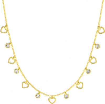 NEEVO True Heart Charm Necklace Gold-plated Plated Stainless Steel Necklace