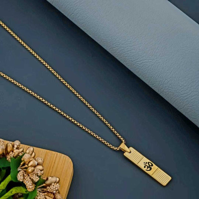 zhome ATTRACTIVE OM NAME CHAIN Gold-plated Plated Copper Chain Set