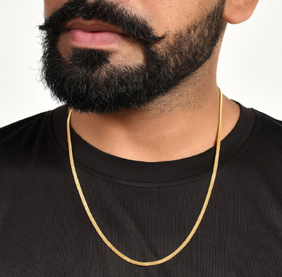 NAVYA ART 1 Gram Gold plated Chain For Boys and Man Alloy, Stainless Steel Chain Gold-plated Plated Brass Chain