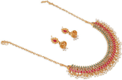 URBANELA Brass Gold Jewellery Set(Pack of 2)