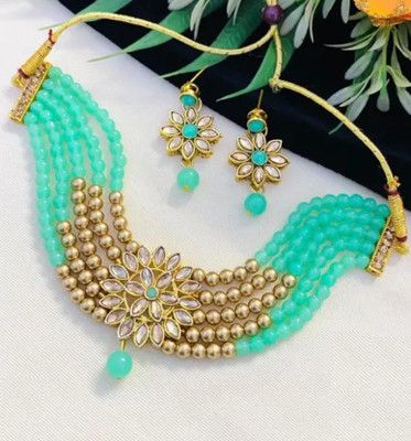 Zooni Collections Alloy Blue Jewellery Set(Pack of 1)