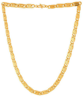 Minprice 1 Gram Thin Jalebi Design Gold Plated Chain for Men and Boys Gold-plated Plated Alloy Chain
