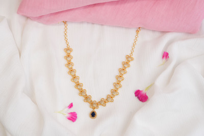 Vosgi Sapphire Gold-plated Plated Brass Necklace