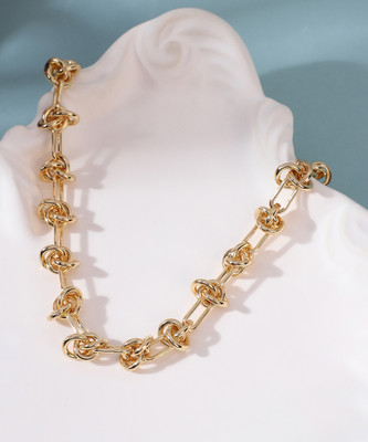 SOHI The Knot-Link Chain Necklace Gold-plated Plated Alloy Necklace