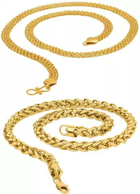 Sipradh PC MILAN PATI & JAYPURI Cubic Zirconia Gold-plated Plated Alloy Chain