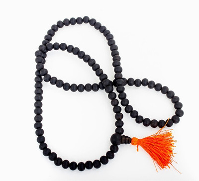 YASH GEMS AND HANDICRAFT Natural Unpolished Black Ebony Karungali Malai Wood Chain