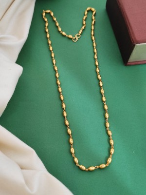 RIWAAH CREATIONS ovel chain cum mala full length with hook jewellery Crystal Gold-plated Plated Brass Chain