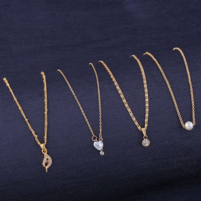 Delfa Clothing Combo Of 4 Delfa Necklace Chain Gold-plated Plated Alloy Chain