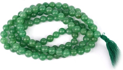 REIKI CRYSTAL PRODUCTS Natural AAA- Green Jade 8 mm 108 Round Beads Jaap Mala Necklace for Unisex Beads, Jade Crystal Chain