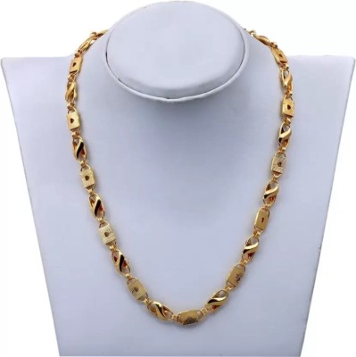 DAREBYGOLDENERA Designer Latest Chain Necklace With Lobster Clasp Fashionable Sterling Silver Plated Metal Chain