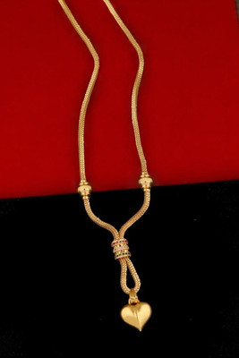 crystal fashion store Micro Plated 24 Inch dailywear Necklace & Dollar Necklace For women and Girls Diamond Gold-plated Plated Copper Necklace