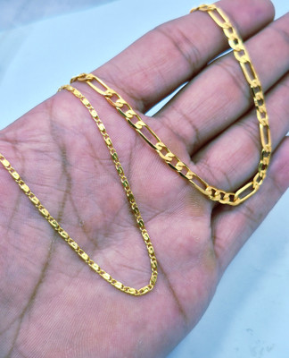 Divyanshi Collection Combo Of 2 Stylish One Gram Gold Plated Designer Chain Gold-plated Plated Brass Chain