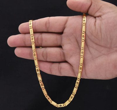Raplemi 1 gram High Quality Indian Polished “20” Inches Gold Chain for Men and boy Gold-plated Plated Alloy Chain
