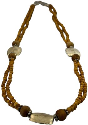 Inati Tulsi Kanthi Mala Vaishnav Tulasi Kanthi Wood Necklace Set