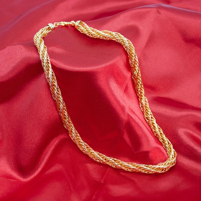 Jewellery Ze One Gram Gold Plated Imported Designer Chain 18.5 Inch Long Gold Plated Chain Gold-plated Plated Brass Chain