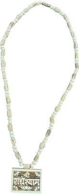 Dev Samagri Original Tulsi Mala Shri Radhe Shyam Kanthi Mala/Tulsi Beads for Neck Wood Necklace