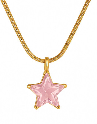 NEEVO Blush Star Necklace Gold-plated Plated Stainless Steel Necklace