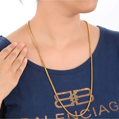 Sikarwar Traders (BUY 1 GET 5) LONG SIZE 30 INCH Gold-plated Plated Brass Chain