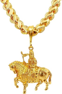 SAPNA PALACE RAMAPIR PENDANT WITH LOTUS CHAIN Gold-plated Plated Alloy Necklace Set