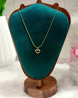 Zimi Bloom I TARNISH GOLDEN BLACK HEAR CHAIN Onyx Gold-plated Plated Stainless Steel Chain
