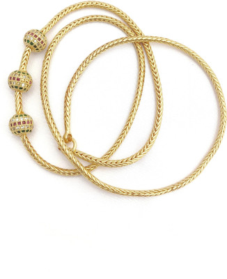 Hanaa Micro Plated American Diamond Mugapu Chain Gold Jewellery For Women&Girls 24inch Cubic Zirconia Gold-plated Plated Brass, Copper Chain