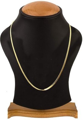 Kaima Golden Chain For Boys Stylish Heavy Golden Neck For Men Gold-plated Plated Alloy Chain