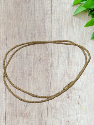 Mahakaleshwar Tulsi Kanthi Mala Very Small Size Beads 1 Round Neck Wear Wood Chain