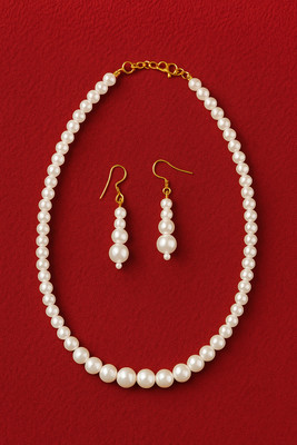 kadhmax Pearl Gold-plated Plated Mother of Pearl Chain Set