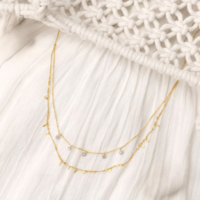 PAARO Stainless Steel Gold-plated Gold Jewellery Set(Pack of 1)