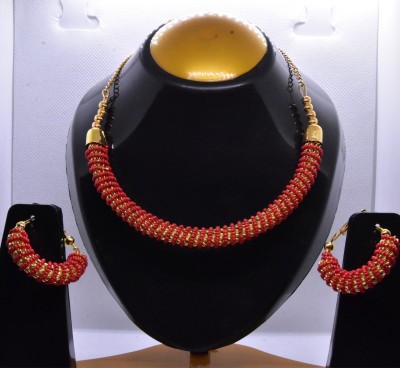 RR Traders RegalBeads Alloy Necklace Set Gold-plated Plated Alloy Layered