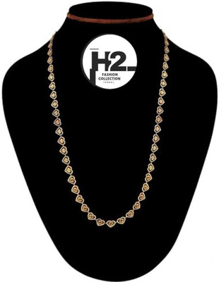 H2FASHIONCOLLECTION Long Gold-Plated Heart Chain – Romantic Daily Wear Jewelry for Women Gold-plated Plated Alloy Chain