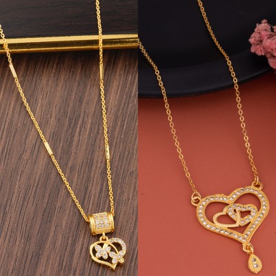 BOGHRA SALES Diamond Gold-plated Plated Alloy Necklace Set