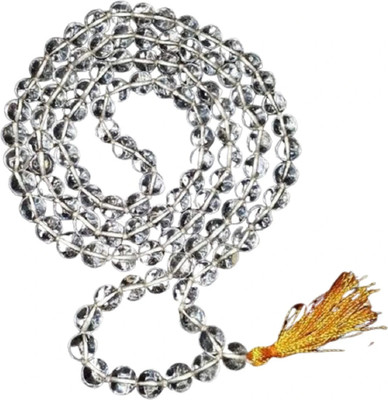 DIVINE SOUVENIRS Sphatik Jaap Mala for Pooja (Astrology), Crystal Stone/Clear Quartz 108+1 Beads Beads Stone, Crystal Chain