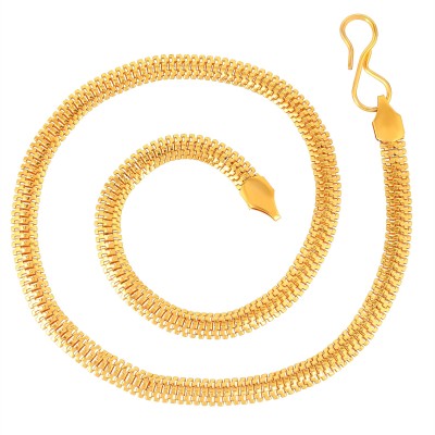 MissMister Brass Micron Goldplated Flat Snake chain Gold-plated Plated Brass Chain