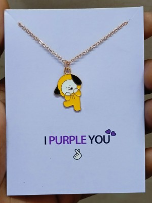 AVR JEWELS Bts Necklace Chimmy B21 Bts Necklace Anti Tranish Not Fade Jewellery, Gold-plated Plated Alloy Necklace