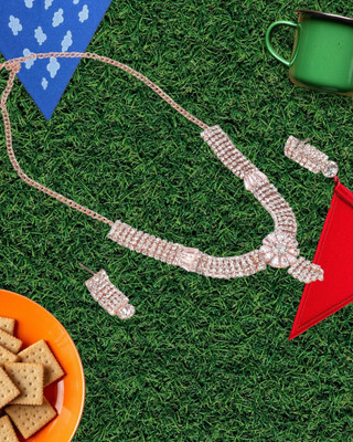 URBANELA Brass Gold Jewellery Set(Pack of 2)