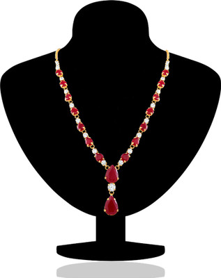 mahi Alloy Gold-plated Red Jewellery Set(Pack of 1)