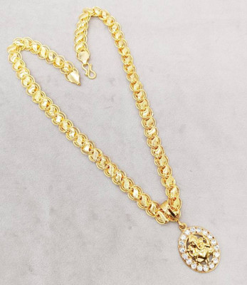 VAMIBHALAMI 1 gram High Quality Indian Polished “20” Inches Gold Chain for Men and boy Gold-plated Plated Alloy Chain