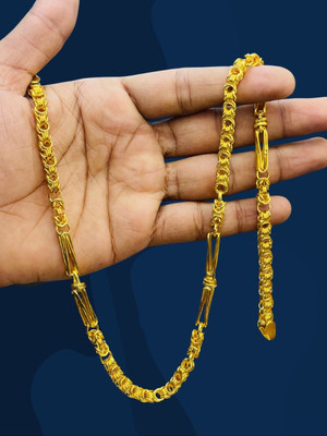 RKB SALES 1gm gold plated High Quality chain for men Gold-plated Plated Alloy Chain