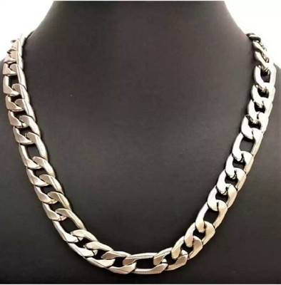 Morbih Silver Plated exclusive chain for men & boys Sterling Silver Plated Chain Silver Plated Stainless Steel Chain