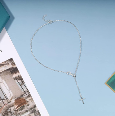 RV YUWON Silver plated Infinity cross necklace Silver Plated Alloy Necklace