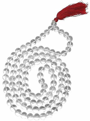 Vanishree World Sphatik/Crystal Jaap Mala for Pooja (108+1 Beads) Wood Chain
