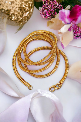 HN JEWELLERY One Gram Gold Plated Imported Nanthadu Designer 24 Inch Long Chain Gold-plated Plated Brass Chain