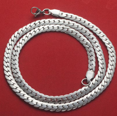 Vivity Heavy 5.5 mm Festive Party Special Latest Fashion Stylish Silver Plated Stainless Steel Chain