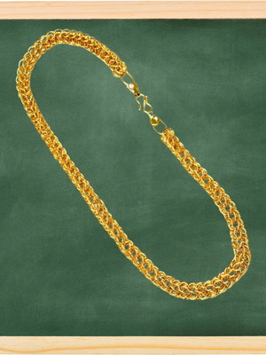 RKB SALES 1gm gold plated High Quality Indian Polished chain men Gold-plated Plated Alloy Chain