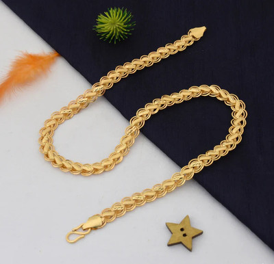 XERMI 1 gram High Quality Indian Polished “20” Inches Gold Chain for Men and boy Gold-plated Plated Alloy Chain